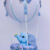 Χειροποίητο φωτιστικό αερόστατο οροφής γαλάζιο Δώρα μαιευτηρίου Ανθοπωλείο Δραγατάκη