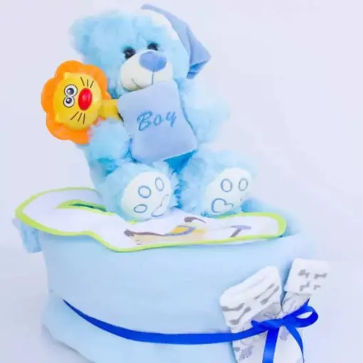 Μωρότουρτα (Diapercake) γαλάζια 1