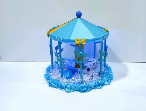 Carousel φωτιστικό γαλάζιο Δώρα μαιευτηρίου Ανθοπωλείο Δραγατάκη