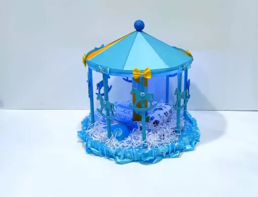Carousel φωτιστικό γαλάζιο Δώρα μαιευτηρίου Ανθοπωλείο Δραγατάκη