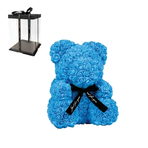 Rose Bear γαλάζιο 40cm