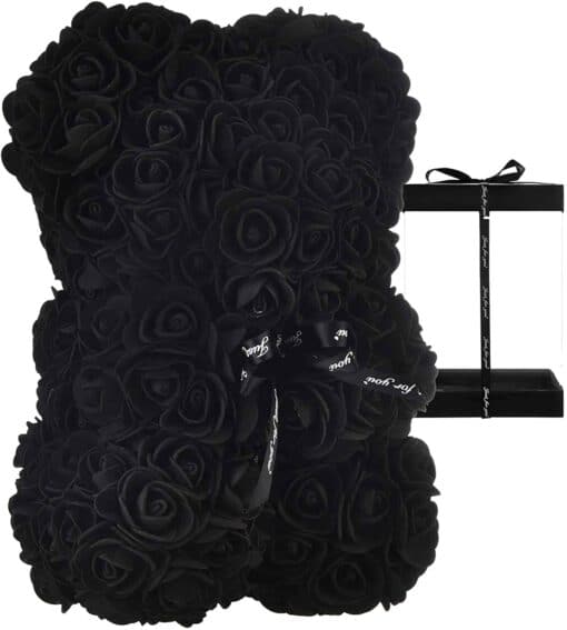 Rose Bear μαύρο 25cm
