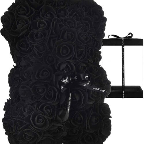 Rose Bear μαύρο 25cm