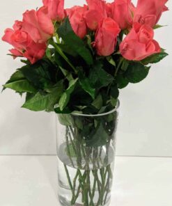 Πορτοκαλί τριαντάφυλλα 70cm Λουλούδια βάζου Ανθοπωλείο Δραγατάκη