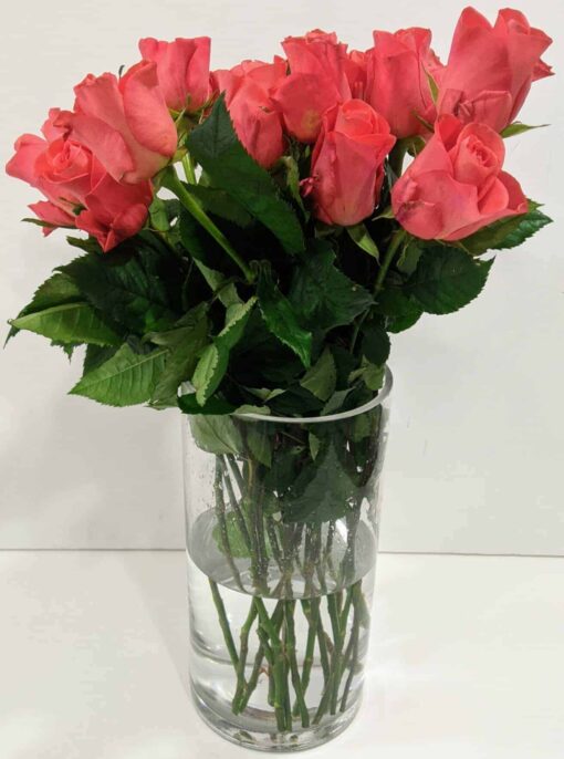 Πορτοκαλί τριαντάφυλλα 70cm Λουλούδια βάζου Ανθοπωλείο Δραγατάκη