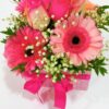 Μπουκέτο με ζέρμπερες και τριαντάφυλλα Ανθοσυνθέσεις Φρέσκων Λουλουδιών Ανθοπωλείο Δραγατάκη 4