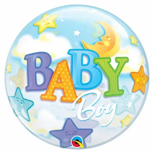 Μπαλόνι Bubble με ήλιο Baby boy 22″ 56cm