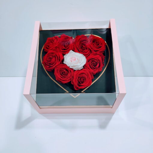 Forever Roses σε πολυτελές κουτί με plexiglass