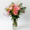 Μπουκέτο με τριαντάφυλλα και ζέρμπερες Ανθοσυνθέσεις Φρέσκων Λουλουδιών Ανθοπωλείο Δραγατάκη