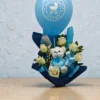 Χειροποίητο φωτιστικό αερόστατο 55cm γαλάζιο 2 dora-gia-neogennito-agori-blue-carriage
