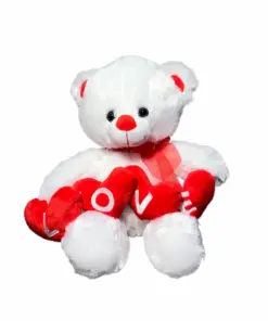 Αρκουδάκι με καρδιές LOVE 40cm