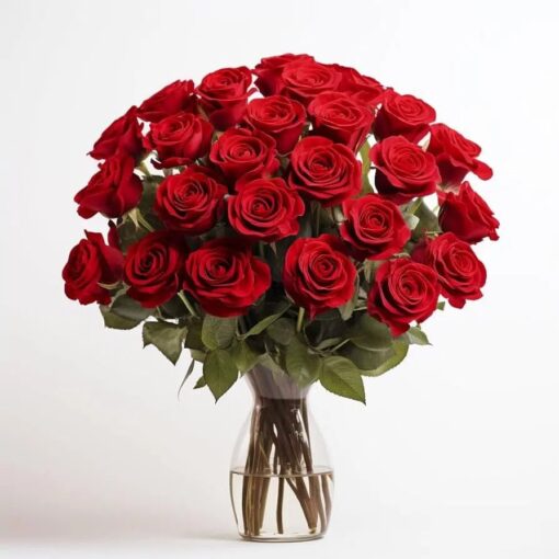 Τριαντάφυλλα Κόκκινα Ecuador 70cm Λουλούδια βάζου Ανθοπωλείο Δραγατάκη 3