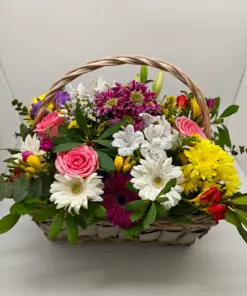 Blast of Colorful Flowers in a basket 3