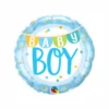 Αρκούδος γαλάζιος 60cm με αστέρι 2 Μπαλόνι 45cm baby boy